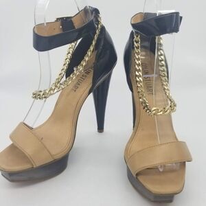 Colin Stuart Chain AnkleStrap Platform Heel/Size 7